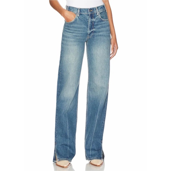 Anine Bing NWT Roy Jean in Nordic Blue Straight Bootcut - Picture 2 of 16